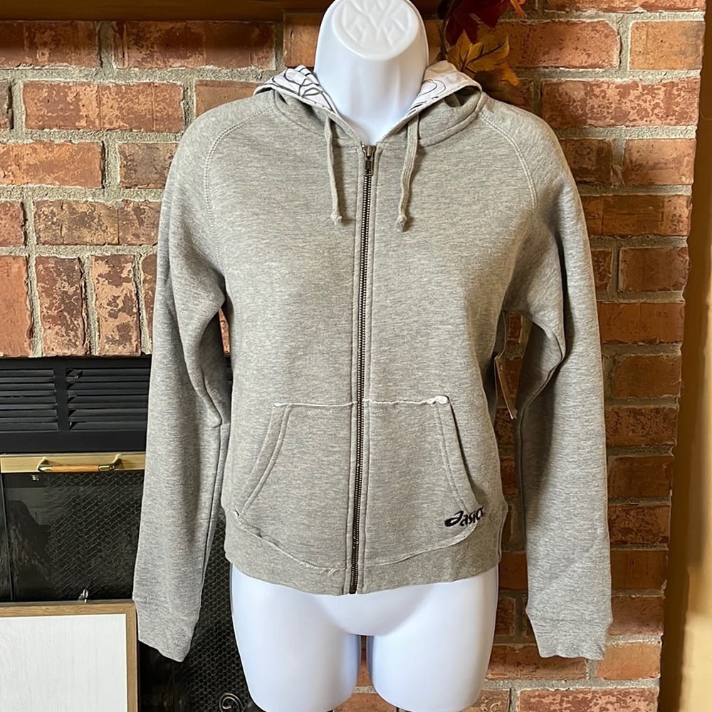 NWT Asics Cropped Gray Hoodie Cross Country